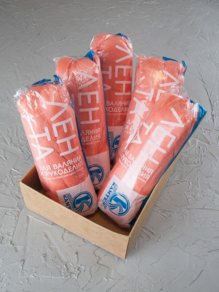 Шерсть для валяния, Камтекс (037 - Персик)