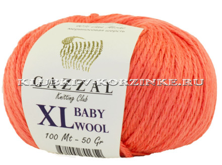 Пряжа GAZZAL BABY WOOL XL - (819 XL - Коралл)