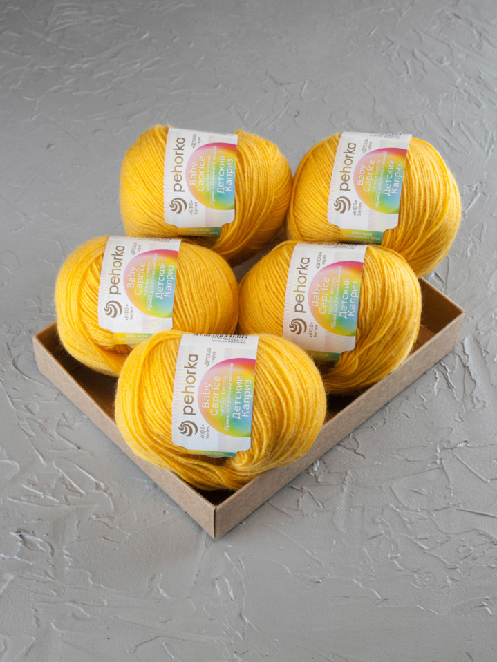 Пряжа Пехорка «Детский каприз» - (12 - Желток)