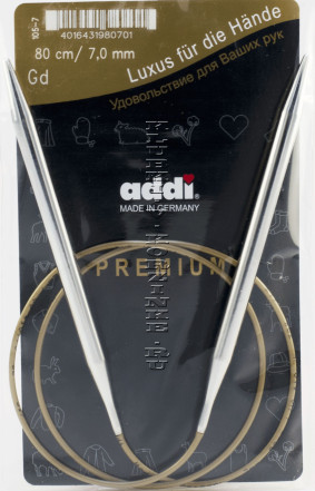 Спицы ADDI круговые супергладкие №7, 80 см