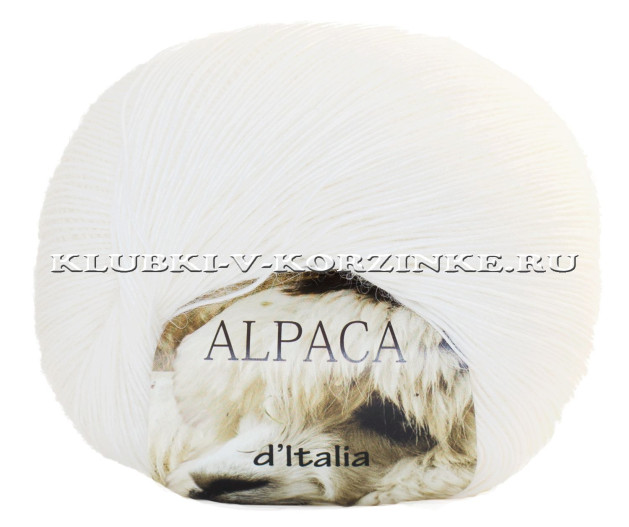 Пряжа Alpaca d'Italia Seam - (02 - Белый)