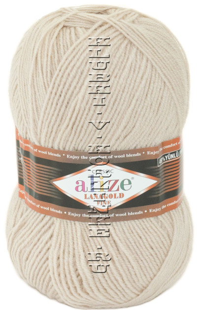 Пряжа Lanagold Fine Alize - (585 - Молочно - бежевый)