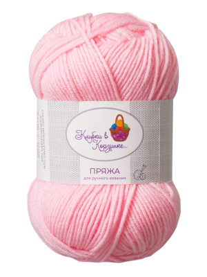 Пряжа «Алетта» - (018 - Клубничный зефир) 50 г / 140 м80% акрил объемный; 20% микрофибра
