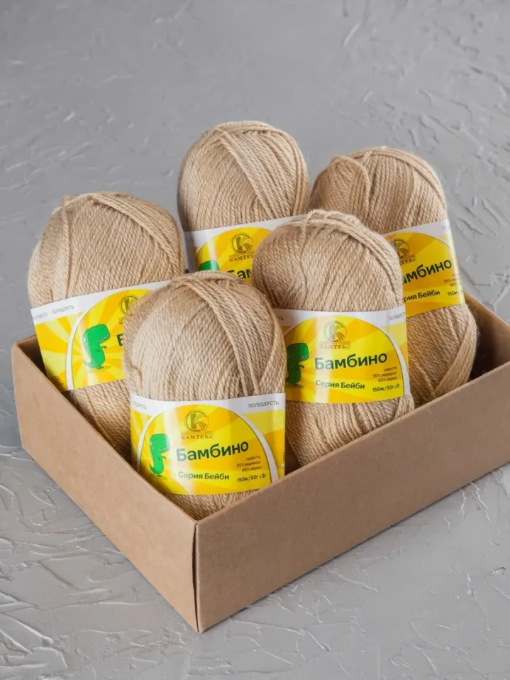 Пряжа Камтекс «Бамбино» - (006 - Светлый Бежевый)