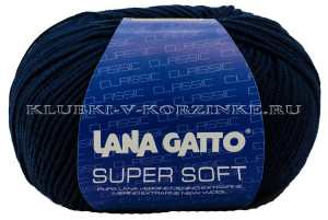 Пряжа Super Soft Lana Gatto - (5522 - Синий джинс) 50 г / 125 м100% мериносовая шерсть экстрафайн