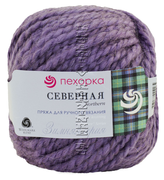 Пряжа Пехорка «Северная» - (484 -  Баклажан)