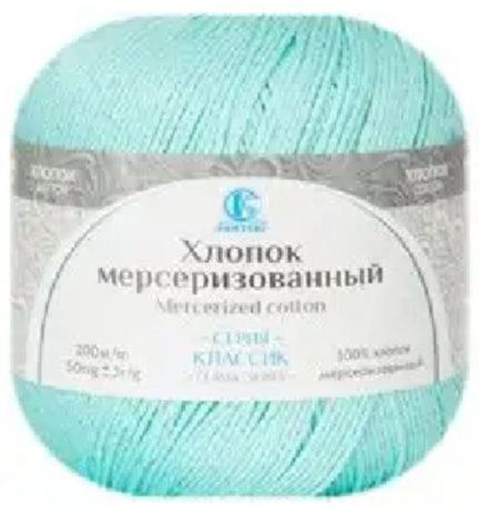 Пряжа Камтекс «Хлопок Мерсеризованный» - (025 - Мята)