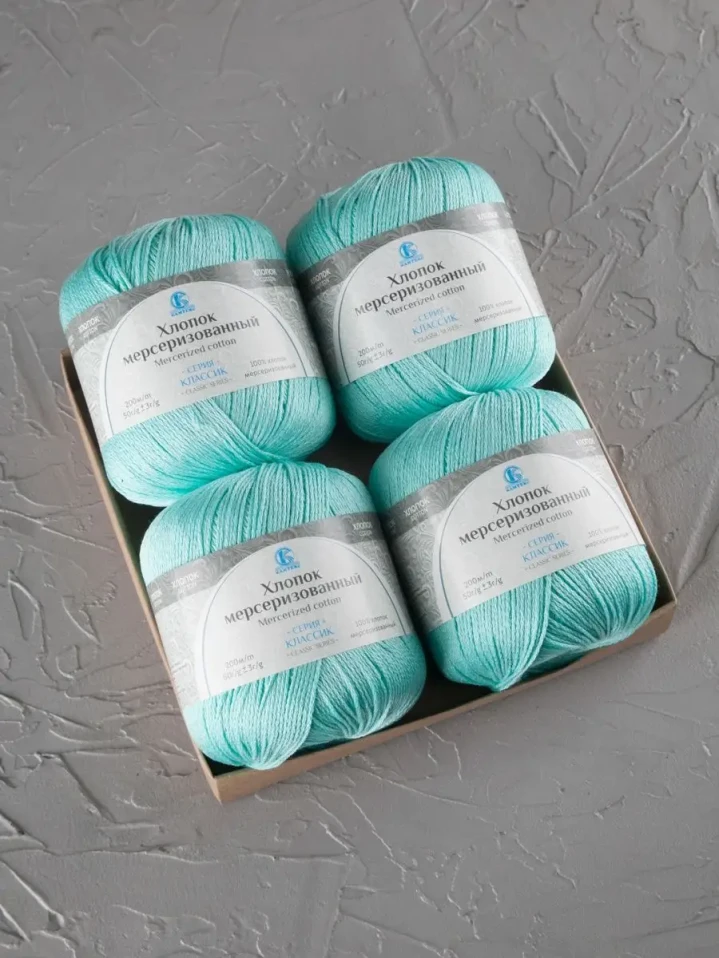 Пряжа Камтекс «Хлопок Мерсеризованный» - (025 - Мята)