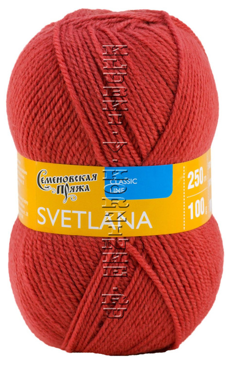 Пряжа Семеновская «Светлана» - (70021 - Темно-коралловый)