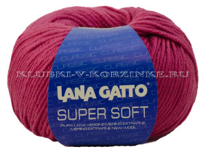 Пряжа Super Soft Lana Gatto - (13333 - Сухая роза) 50 г / 125 м100% мериносовая шерсть экстрафайн