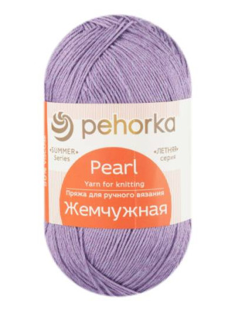 Пряжа Пехорка «Жемчужная» - (346 - Темно-сиреневый)