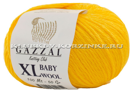 Пряжа GAZZAL BABY WOOL XL - (812 XL - Желтый)