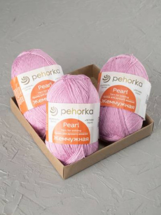 Пряжа Пехорка «Жемчужная» - (20 - Розовый)