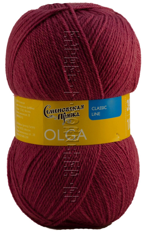 Пряжа Семеновская «Ольга» - (51 - Брусничный)