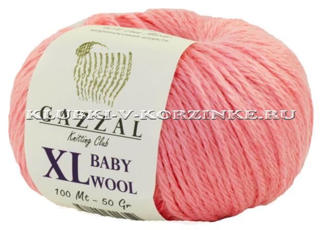 Пряжа GAZZAL BABY WOOL XL - (828 XL - Розовый)