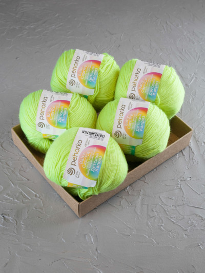 Пряжа Пехорка «Детский каприз» - (483 - Незрелый лимон)
