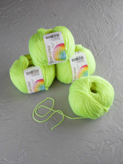 Пряжа Пехорка «Детский каприз» - (483 - Незрелый лимон)