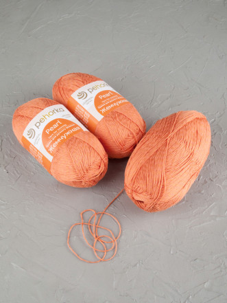 Пряжа Пехорка «Жемчужная» - (56 - темно-персиковый)