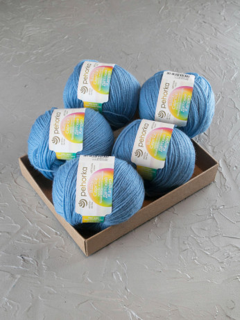 Пряжа Пехорка «Детский каприз» - (05 - Голубой)