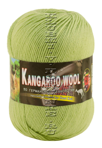 Пряжа «Kangaroo Wool» Color City - (419 - Зеленое яблоко)