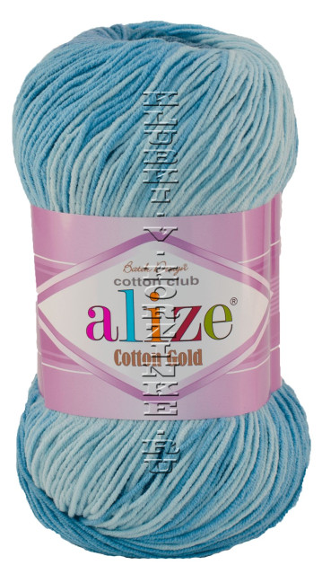 Пряжа Cotton Gold  Batik Alize - (3299 - Синий, голубой)