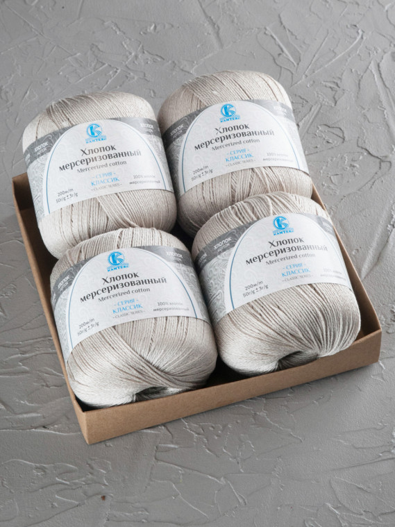 Пряжа Камтекс «Хлопок Мерсеризованный» - (006 - Светло-Бежевый)