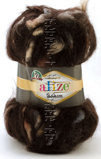Пряжа Mohair Bohem Alize - (5148 - Коричневый)