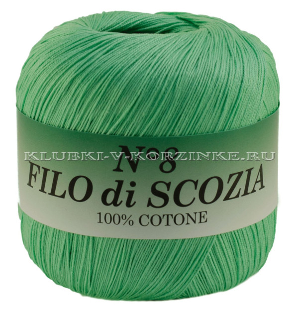 Пряжа Filo di Scozia №8 - (991 - Светло-салатовый)