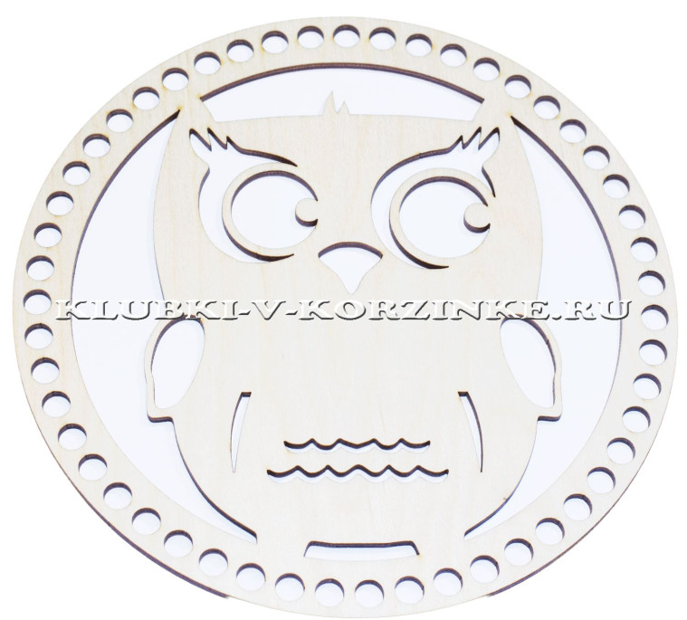 Резная крышка для корзины, Совушка, 20 см