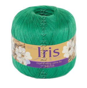 Пряжа Iris (Ирис) - (111 - Яркая зелень) 50 г / 450 м100% мерсеризованный хлопок