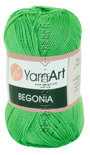 Пряжа YarnArt Begonia - (6332 - Яр.зеленый) 50 г / 169 м100% мерсеризованный хлопок 