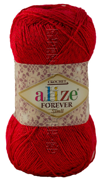 Пряжа FOREVER SIMLI Alize - (396 - Мак)