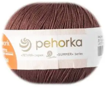 Пряжа Пехорка «Ажурная» - (251 - Коричневый)