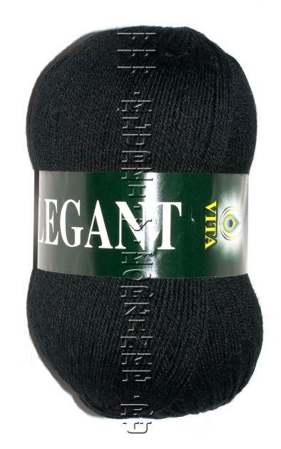 Пряжа VITA "ELEGANT" - (2063 - Черный) Распродажа