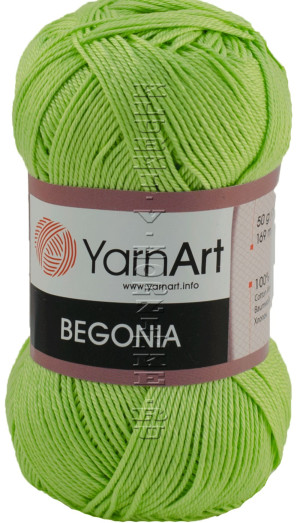 Пряжа YarnArt Begonia - (5352 - Салатовый) 50 г / 169 м100% мерсеризованный хлопок 