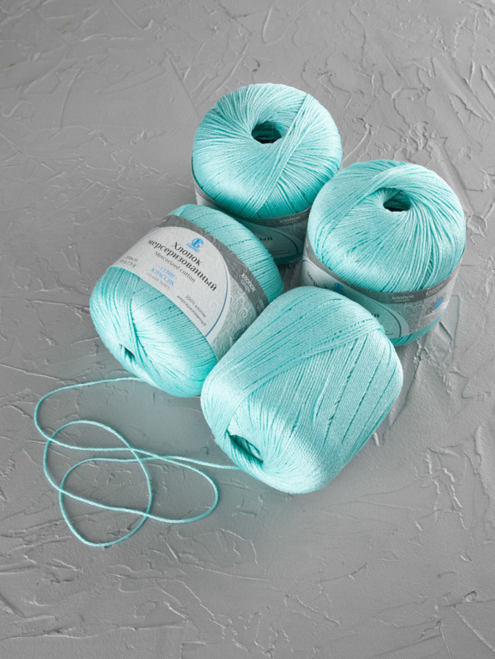 Пряжа Камтекс «Хлопок Мерсеризованный» - (025 - Мята)