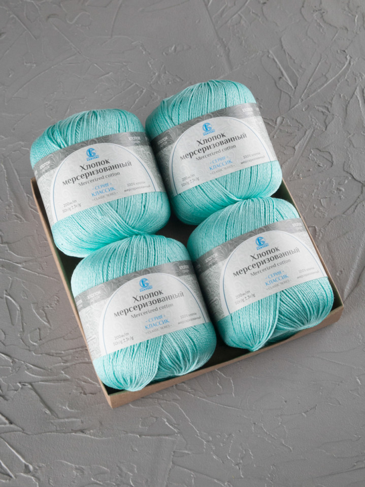 Пряжа Камтекс «Хлопок Мерсеризованный» - (025 - Мята)