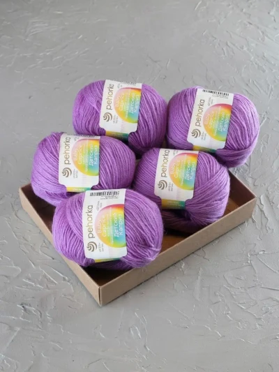 Пряжа Пехорка «Детский каприз» - (179 - Фиалка)