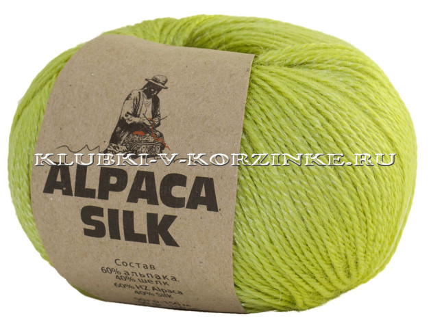 Пряжа Alpaca Silk (8913 - Липа)
