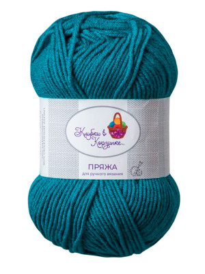 Пряжа «Алетта» - (028 - Морская волна) 50 г / 140 м80% акрил объемный; 20% микрофибра