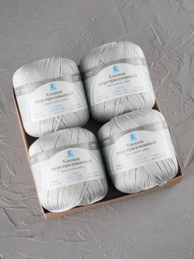 Пряжа Камтекс «Хлопок Мерсеризованный» - (106 - Жемчужный)