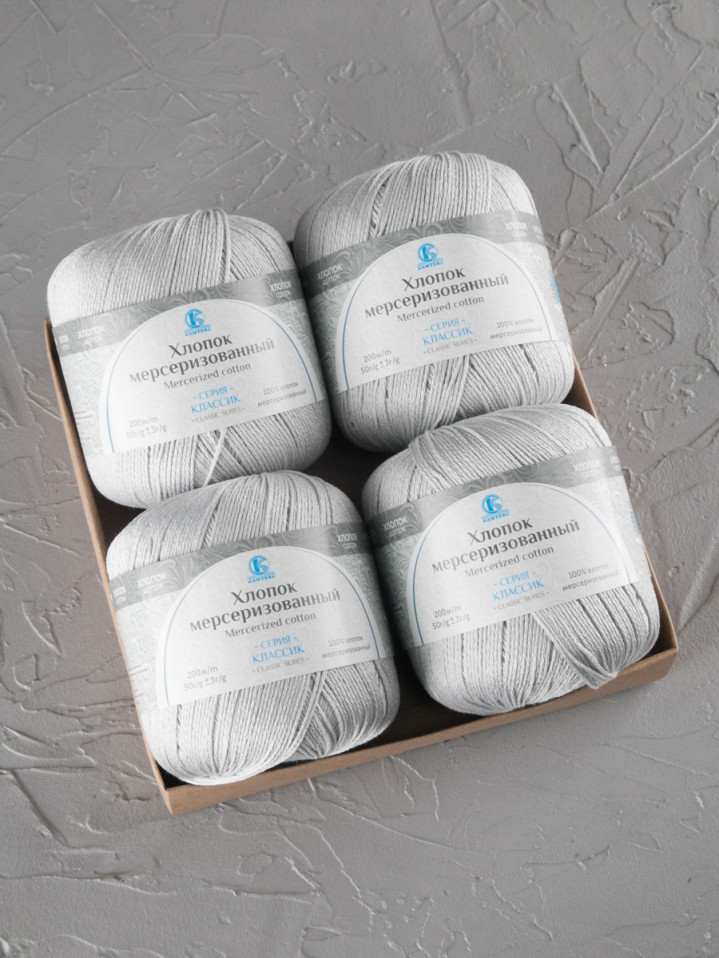 Пряжа Камтекс «Хлопок Мерсеризованный» - (106 - Жемчужный)