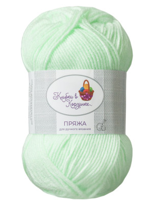 Пряжа «Алетта» - (029 - Св.салат) 50 г / 140 м80% акрил объемный; 20% микрофибра