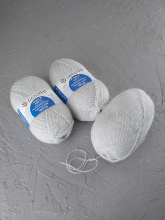 Пряжа Пехорка «Ангорская теплая» - (08 - Светло - серый)