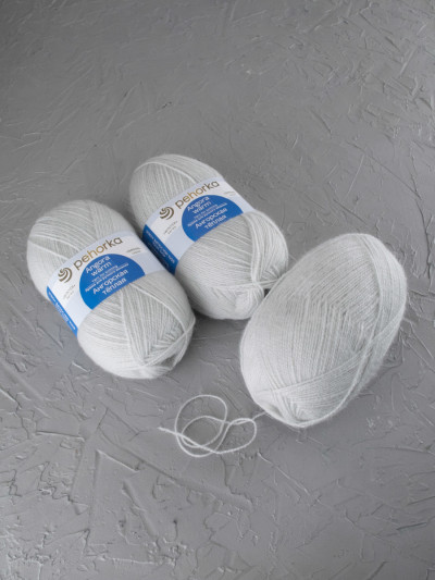 Пряжа Пехорка «Ангорская теплая» - (08 - Светло - серый)