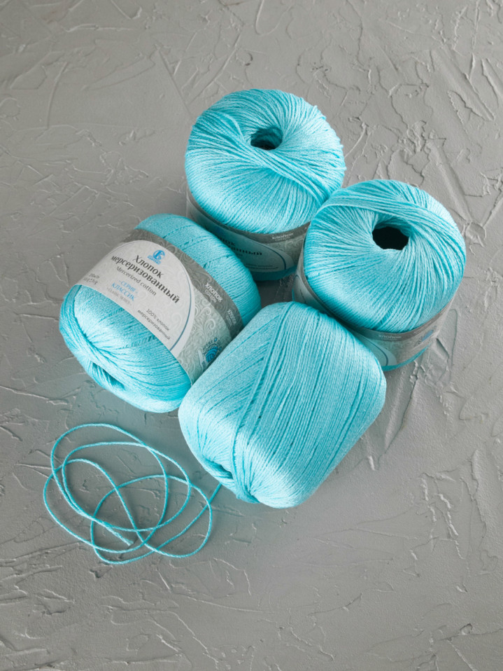 Пряжа Камтекс «Хлопок Мерсеризованный» - (024 - Бирюза)