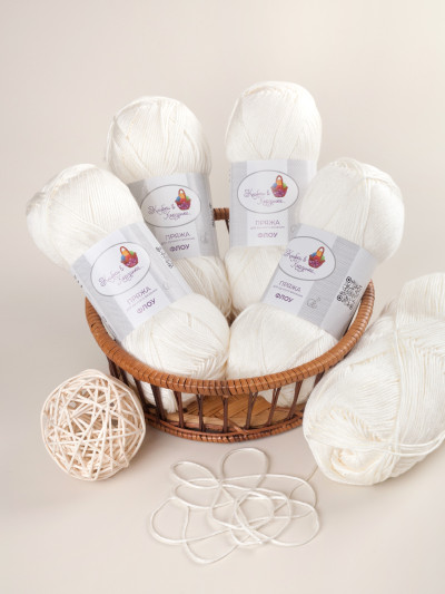 Пряжа "Флоу" (02 - Ванильное облако)