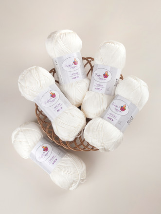 Пряжа "Флоу" (02 - Ванильное облако)