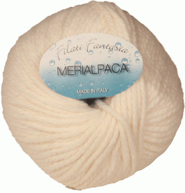 Пряжа итальянская "MERIALPACA"  (1 - Белый)