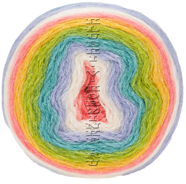 Пряжа Angora Luks Color Nako - (81910 - Коралл, оранжевый, бирюза)